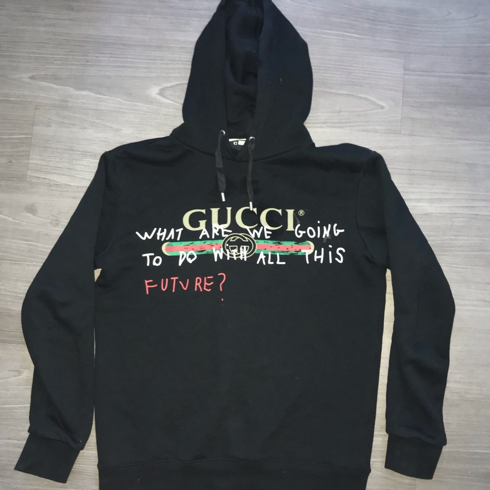 Black Gucci hoodie